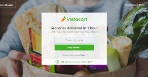 Home do site Instacart