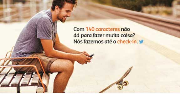 Reprodução Twitter Gol Gol_CheckIn_Twitter_575