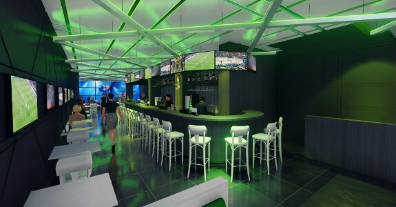 Projeto interior do Soul Sports Bar