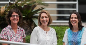 Karin Villatore, Marisa Valério e Aline Cambuy. Foto: Divulgação.