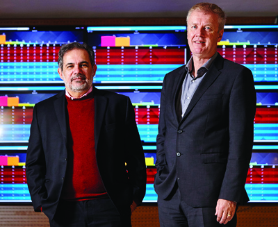 Orlando Lopes, CEO da Kantar Ibope, e Andy Brown, CEO global da Kantar Media (Crédito: Arthur Nobre)