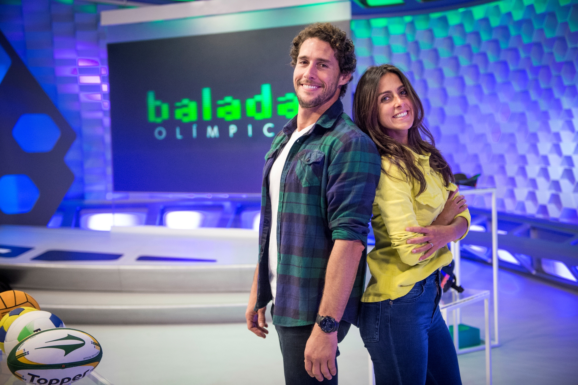 Flávio Canto e Carol Barcellos, do Balada Olímpica (Crédito: Divulgação)
