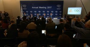 Conferência no Fórum Econômico Mundial (foto: reprodução)