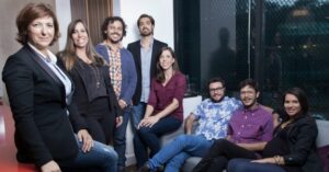 Juliana Algañaraz (managing director), Fernanda Abreu (head of licensing), Eduardo Gaspar (head of creative), Rudy Micheletti (sales manager), Ana Paula Nunes (head of finance), Allan Lico (head of beyond), João Cardia (head of production) e Tarsila Lima (TV sales coordinator and brand relations) (crédito: divulgação)