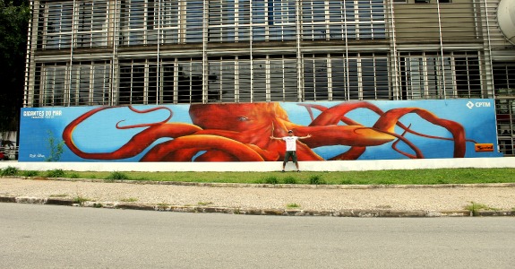 Mural estação Cidade Jardim CPTM_Polvo (crédito: divulgação)