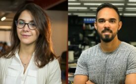 Fabiana Reis, head de conteúdo do The Brief, e Sobhan Daliry, CEO da NZN (crédito: divulgação)