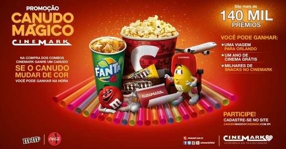 Cinemark celebra aniversário com canudo mágico