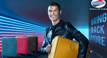 C. Ronaldo é o novo embaixador da American Tourister
