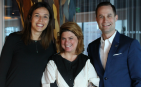 Da esquerda para direita: Fabiana Manfredi, diretora de agências do Twitter Brasil, Daniela Bogoricin, diretora de estratégia de marcas do Twitter Brasil, e Alex Josephson, diretor global de estratégia de marcas do Twitter (Crédito: Divulgação)