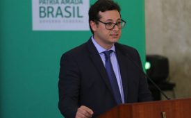 O chefe da SECOM, Fabio Wajngarten, durante à apresentação da 2ª Fase da Campanha Publicitária da Nova Previdência.