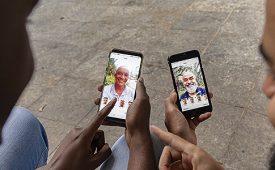 FaceApp propõe  transformar o rosto do usuário em uma versão mais velha de si mesmo (Crédito: Denise Tadei)