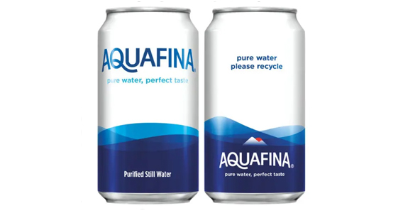 Para reduzir o descarte de plástico, Pepsico testa venda de água potável em latinhas. Imagem: Reprodução.