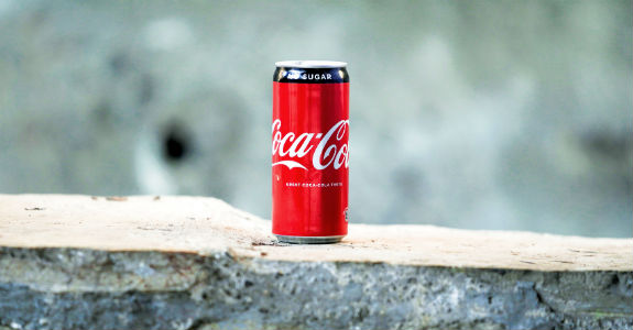 Coca-Cola e água