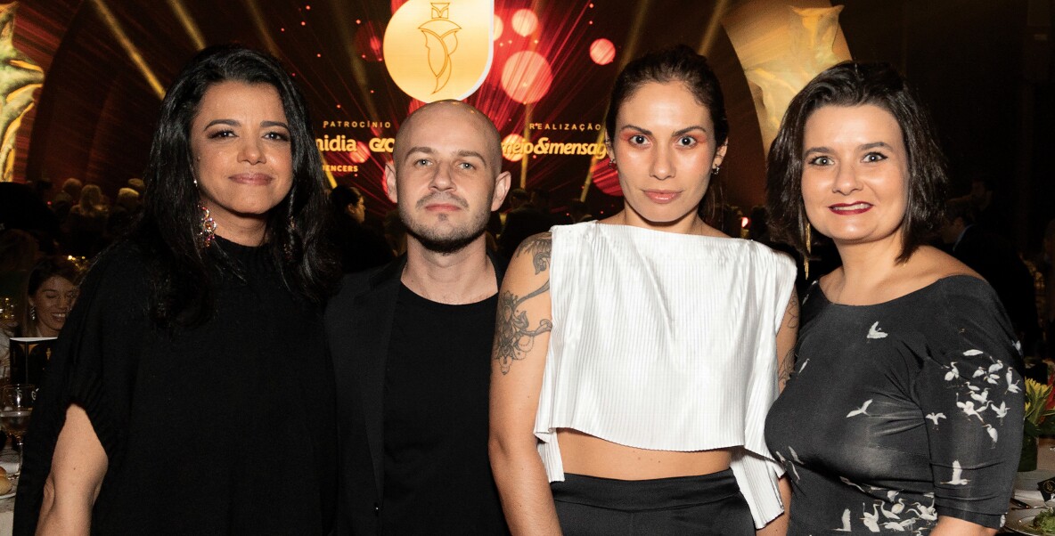 Ana Cortat (Hybrid CoLab), Roberto Martini, Luisa Martini (ambos da Flagcx) e Danielle Meres (Hybrid CoLab)