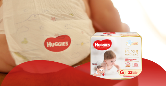 A estratégia de Huggies com sua linha de fraldas naturais