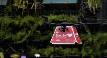 Zona Sul realiza entregas com drones e robôs