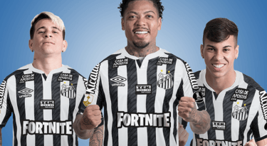 Fortnite estampa camisa do Santos na final da Libertadores