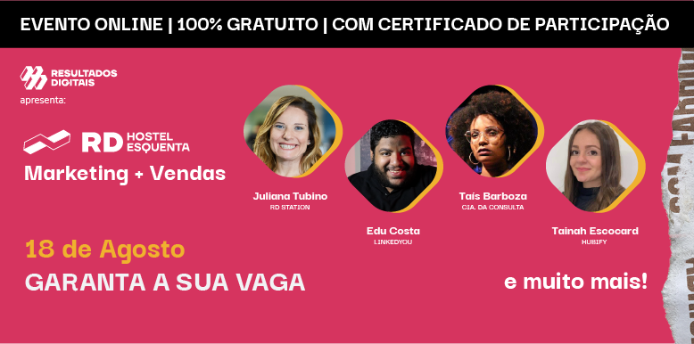 Maior, mais completo e 100% gratuito: Vem aí o RD Hostel 2021!