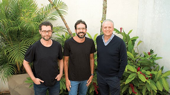 Rodrigo Famelli, Daniel Simões e Paul Heath, sócios da Streetwise