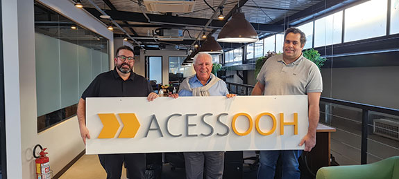 Luciano Guimarães, Álvaro Almeida e Fernando Rodovalho, sócios diretores da Acessooh