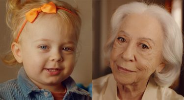 Fernanda Montenegro e bebê Alice dão a mensagem de fim de ano do Itaú