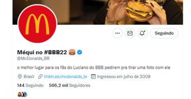 McDonald’s oferece fama ao primeiro eliminado do BBB 22