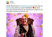 SBT esquece concorrência e celebra liderança de Tiago Abravanel no BBB