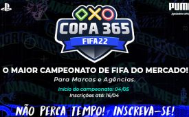 Venha participar da Copa 365 Fifa 22 e ganhe prêmios tops. Inscreva-se já!