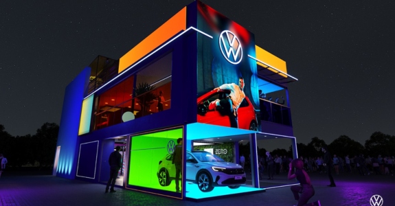 Casa Volkswagen, localizada próxima à Cidade do Rock, servirá como um ponto de encontro para todos os convidados da marca e ações com a imprensa