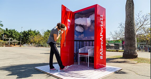 Apê11 faz ação de marketing no Parque Villa-Lobos, em São Paulo