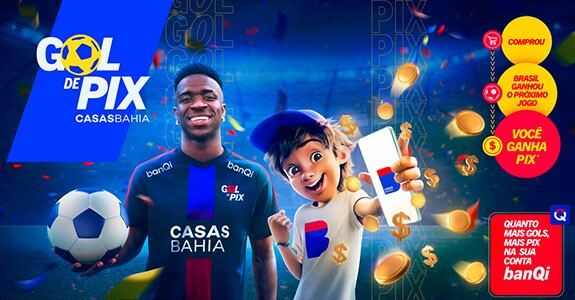 Vini Jr. se une ao CB para falar da Copa do Mundo na Casas Bahia (Crédito: Divulgação)