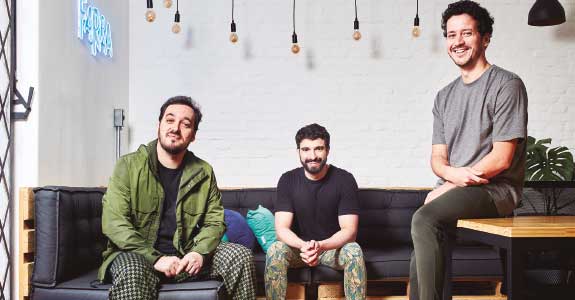 André Brandt, Guilherme Cintra e Guilherme Vieira são os sócios da Farra