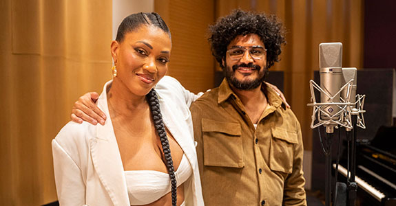 Criolo e Luedji Luna são as vozes da nova versão de ‘E vamos à luta’, de Gonzaguinha, para a Copa do Mundo (Crédito: Globo/Maurício Fidalgo)