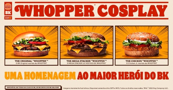 Burger King estreia na CCXP com Whopper Cosplay