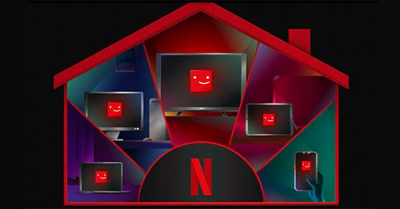 Mensagem da Netflix: Esta TV não faz parte da sua residência Netflix