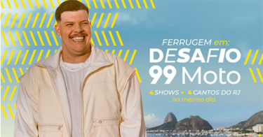 99Moto levará Ferrugem para shows gratuitos no Rio de Janeiro