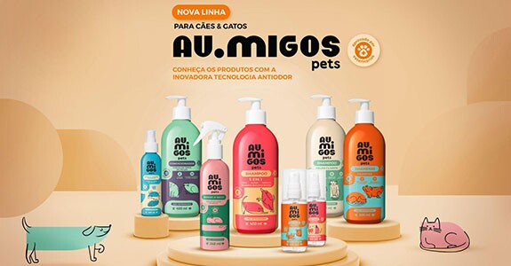 Linha Au.migos marca a entrada de O Boticário no mercado pet (Crédito: Divulgação)