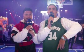 Igão e Mítico, do PodPah, já gravaram episódios diretamente da NBA House (Crédito: Reprodução)