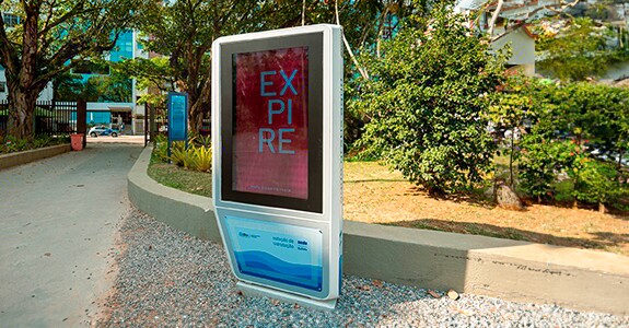 A primeira Estação de Hidratação instalada no Rio de Janeiro, no Parque Garota de Ipanema, no Arpoador