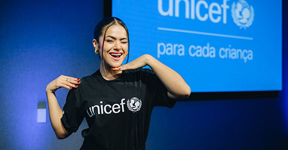 Maisa foi nomeada como embaixadora do Unicef (Crédito: UNICEF/BRZ/Alécio Cezar)