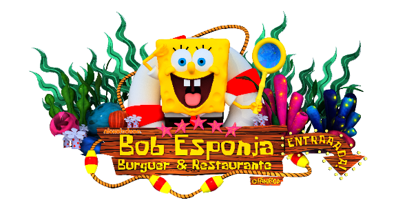 Restautante terá três espaços culinários e loja de itens da animação Bob Esponja (Crédito: Divulgação)