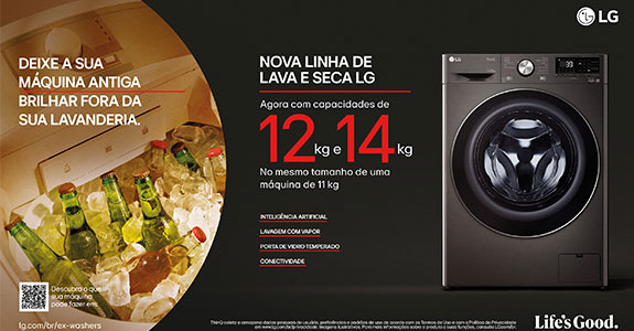 LG incentiva modernização da lavanderia (Crédito: Divulgação)