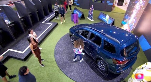 Prova do Líder do Chevrolet no BBB 24 apresentou o modelo Spin (Crédito: Reprodução)