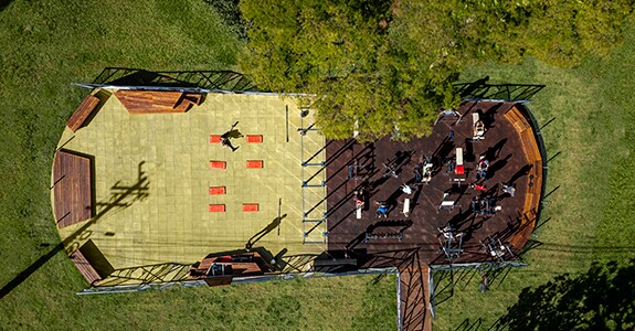 Academia no Parque da Cidade marcou a chegada da Mude a Brasília