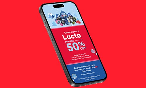 No app iFood, os usuários encontraram produtos Lacta com desconto