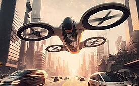 No Brasil, são três empresas que estão sendo avaliadas pela ANAC para começarem a fazer testes: Eve Air Mobility, Lilium e Vertical Airspave (Crédito: Adobe Stoke/Divulgação)
