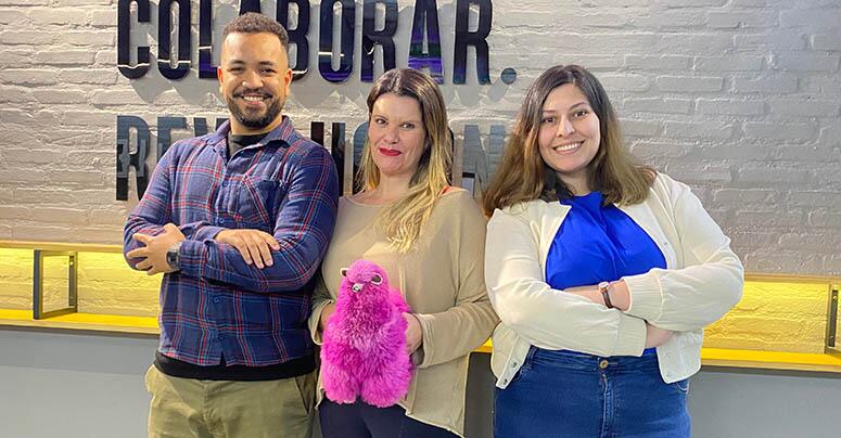 Lucas Ricardo Santos, Júlia Greghi e Jamile Braga, da Adsplay
