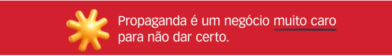 Propaganda é um negócio caro demais pra não dar certo. Essa é nossa filosofia de trabalho. Quer saber mais? Acesse: www.momapro.com.br