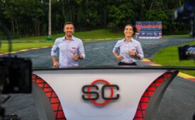 Bruno Vicari e Mariana Spinelli conscientizam sobre sedentarismo durante SportsCenter na ESPN (Crédito: Divulgação)