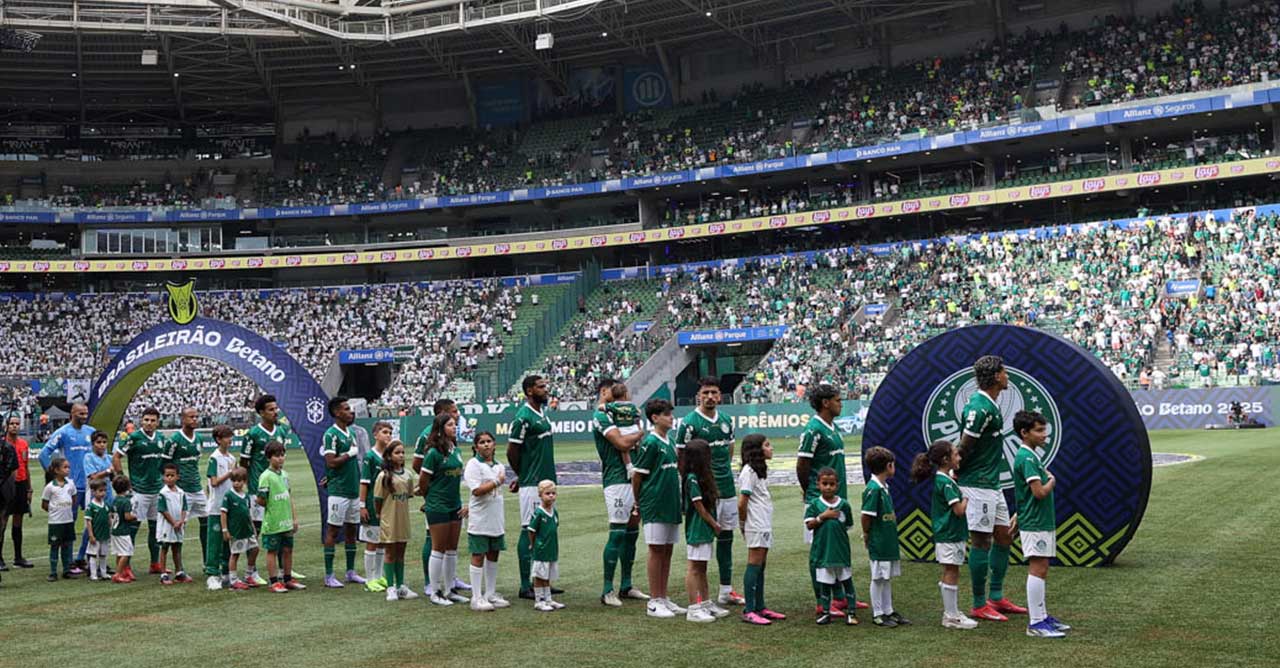 Fundação Dorina Nowill e CBF conscientizam sobre doenças oculares em jogo do Campeonato Brasileiro no Allianz Parque (Crédito: Cesar Greco/Palmeiras/by Canon)